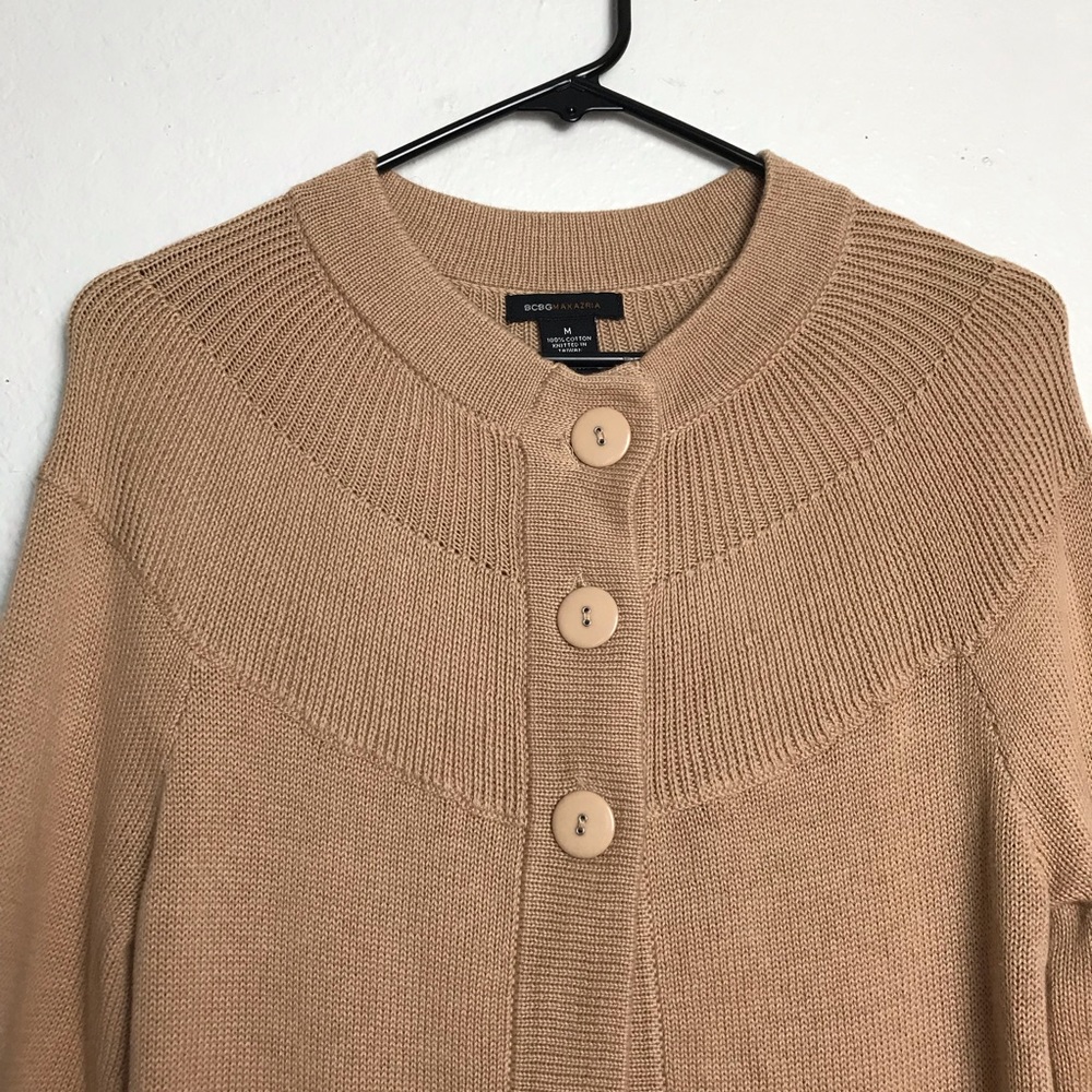 BCBG MaxAzria Knit Crop 3 Button Cardigan - Picture 5 of 7